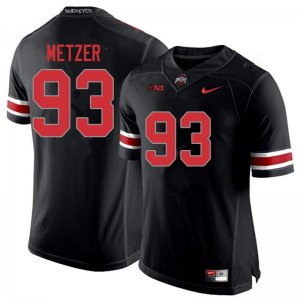 NCAA Ohio State Buckeyes Men's #93 Jake Metzer Blackout Nike Football College Jersey CIL8545VG